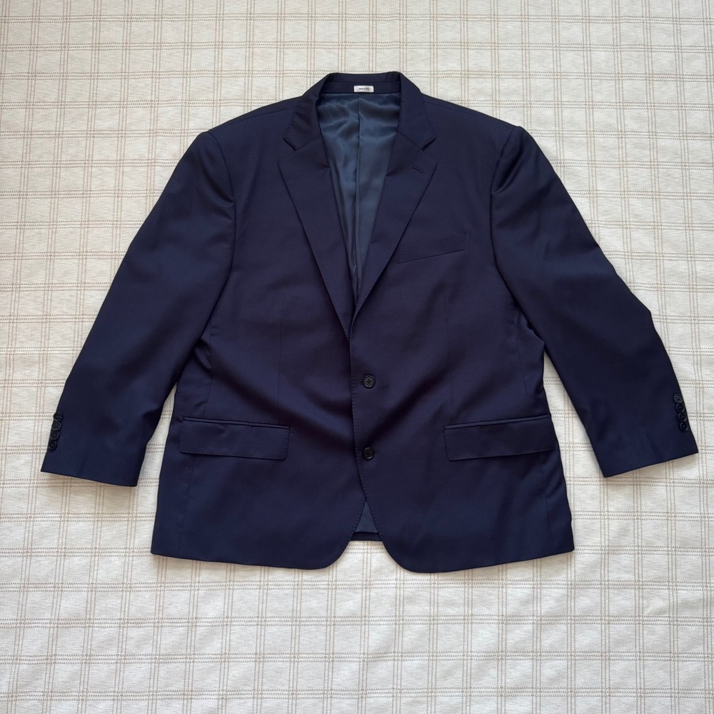 Peter Millar Flynn CT Navy Wool Suit Jacket Blazer Sports Coat 48R Made in Italy